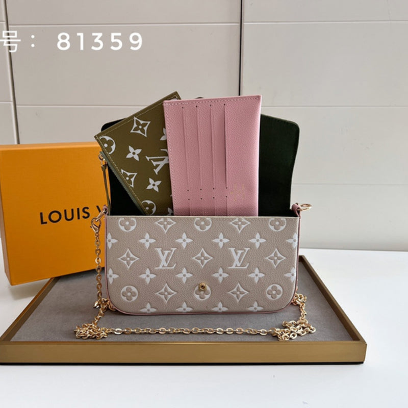 LLP45 Bag 21-12-3CM Wallet leather bag High Quality with box