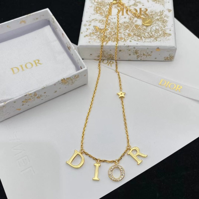 DIN38 Classic Fashion D-Letter Jewelry Necklace bracelet for women