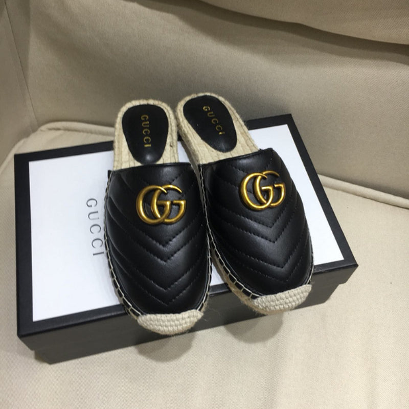 TGS1 Leather Fisherman slipper  shoes with packing