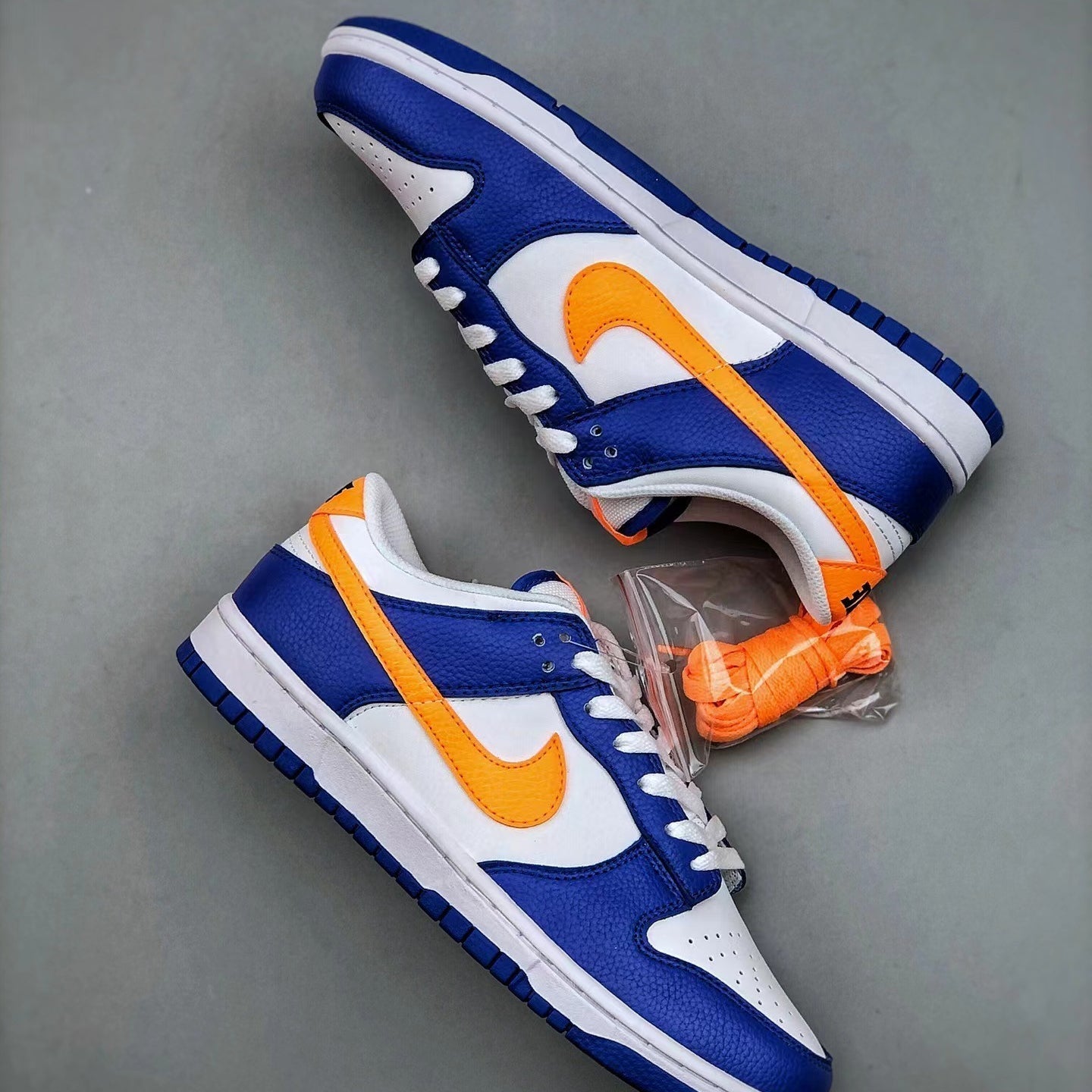 ADNS007 New sports shoes, fashionable running shoes, unisex blue+orange Dunks shoes