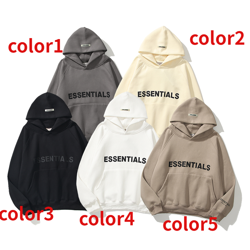 ESC1  Men's and women's three-dimensional letter printing loose plus fleece hoodie