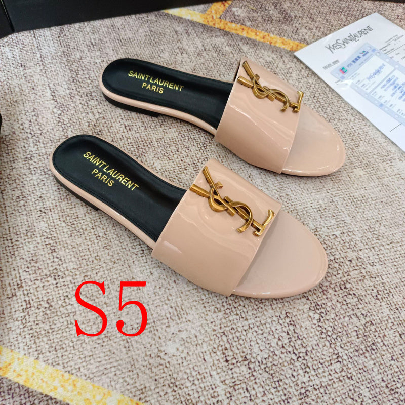 MJYS2 Leather Women slippers 35-43 shoes With box