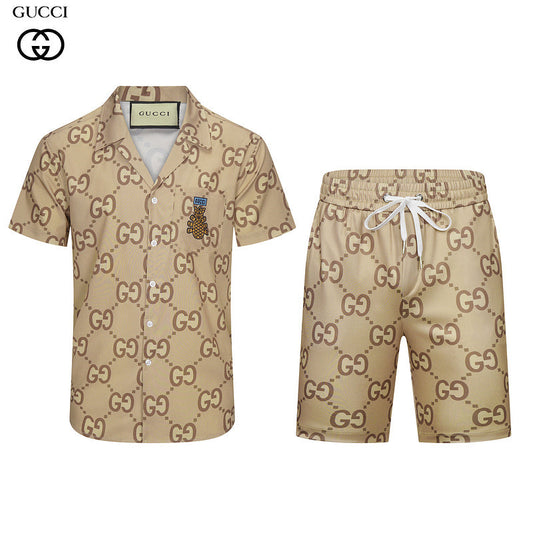 GUC215 New Fashion Summer Suit Short Sleeve Shirt Shorts