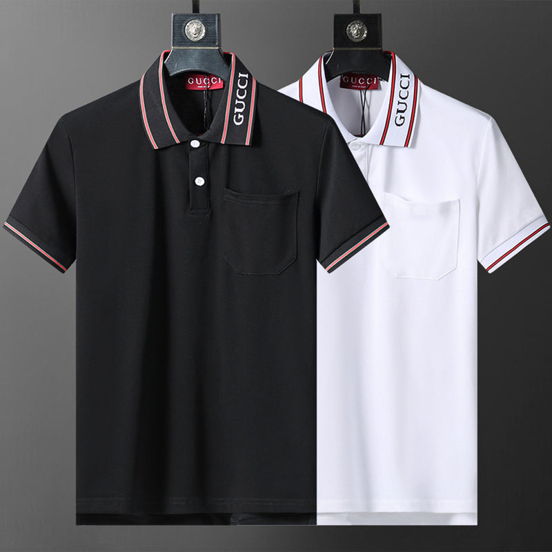 GUC059 Men's short sleeved lapel polo shirt clothing