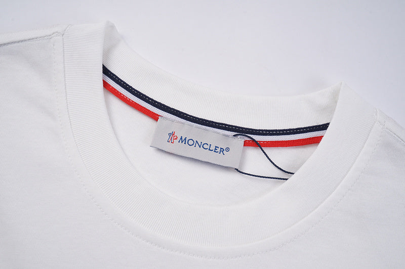 MOC010 New  Men's and women's letter embroidery short-sleeved T-shirt clothing