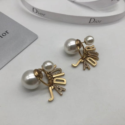 DE80 Fashion imitation pearl gold-plated earrings jewelry