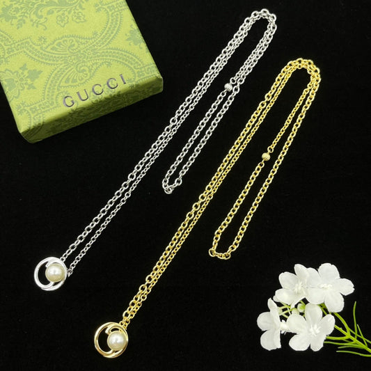 GN35  Necklace 316L steel plating gold Jewelry