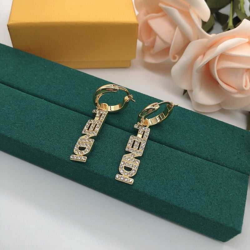 FE5 Classic Women's Letter Earrings  Jewelry