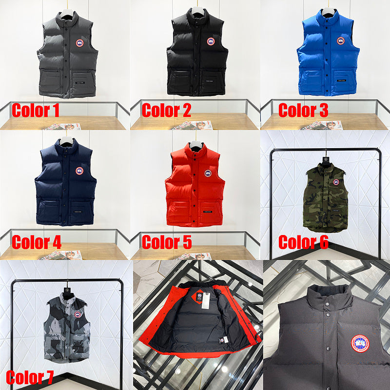 DEC3 Men's and women's vest down Winter coat 7 colors down jacket Red mark high quality