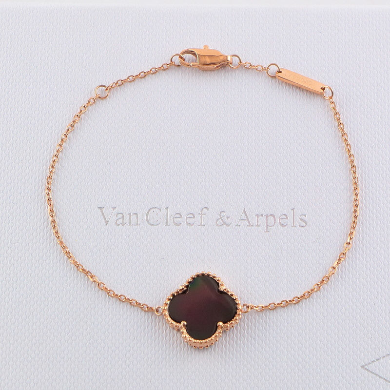 VAB1 4 Clover Bracelet single flower steel braceletabout 17cm+4cm extra   Jewelry