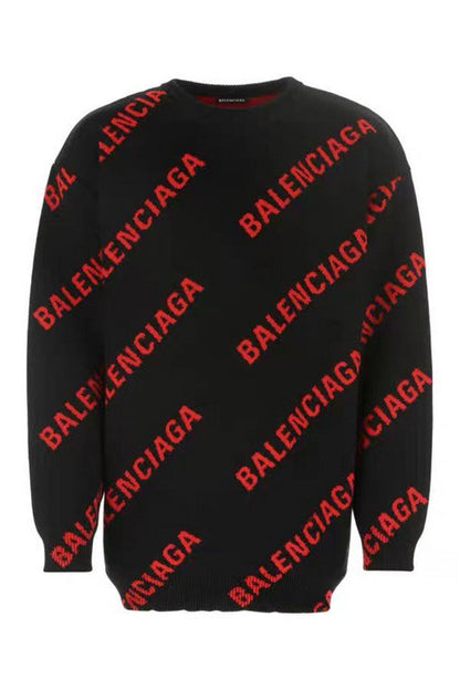 BAC20 Men and women classic series letter jacquard sweater