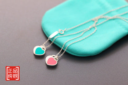 TN102 Necklace 925 sterling silver high quality red/blue Pendant for women wonderful gift silver necklaces Jewelry