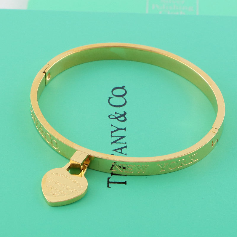 TB16 Bracelet 316L steel plating gold Bangle Jewelry