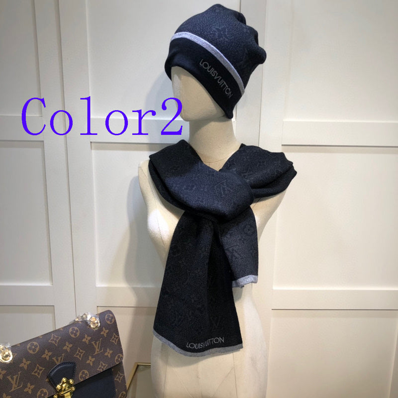 JLT1 Wool Cashmere knitting 55-58CM Hat and Scaft Can choose box