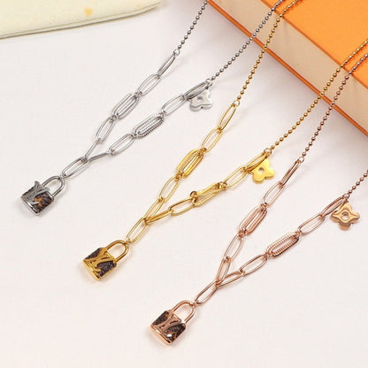 LN34  Classic letter long necklace    Jewelry