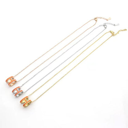 HN017  Letter Pendant Necklace Jewelry