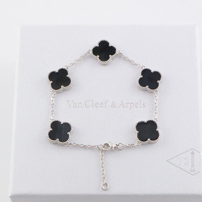 VAB17 five flowers gold plated Bracelet jewelry about 19.5CM