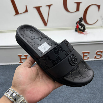 YGS09 Man Leather Slippers 38-45 Shoes with Box