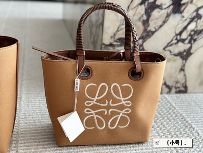 LOBM6   Canvas shopping bag: 23*22cm (small) 27*24cm (medium) no box