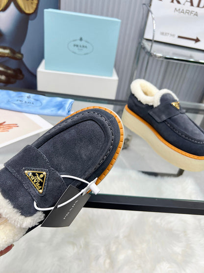 BPS14 Wool Women 35-42 Leather Shoes with box