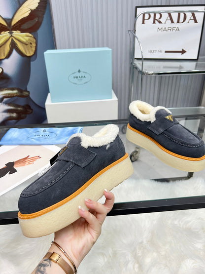 BPS14 Wool Women 35-42 Leather Shoes with box