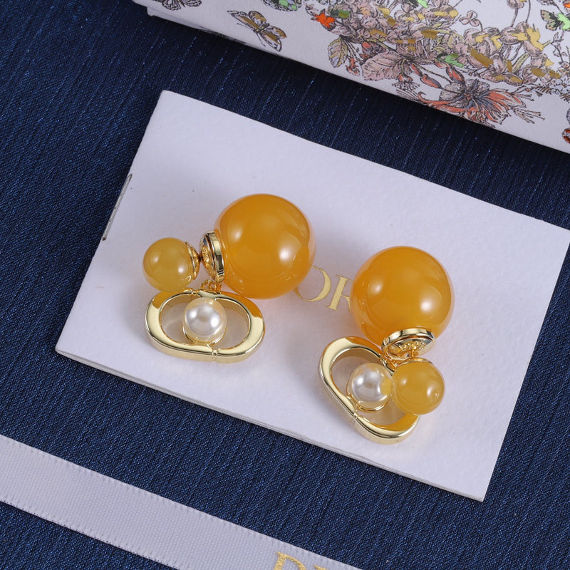 DIE29   Women's fashion alloy pearl earrings  Jewelry