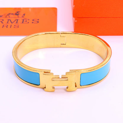 HB37 Bracelet 316L steel plating gold high quality bangles for Men size  gift jewelry  size 19