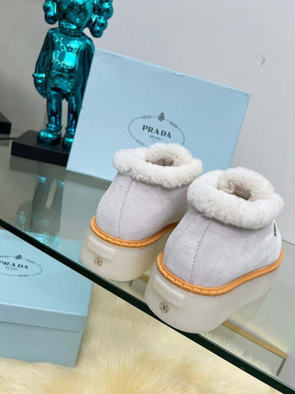 BPS15 Wool Women 35-42 Leather Shoes with box