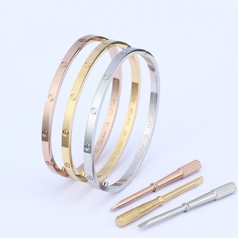 CAB56 Brand bangle LOVE screw bracelet with screwdriver classic bangle  Jewelry