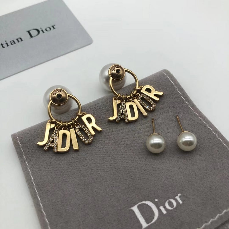 DE80 Fashion imitation pearl gold-plated earrings jewelry