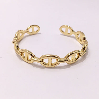 HB45 Bracelet 316L steel plating gold Bangle Jewelry