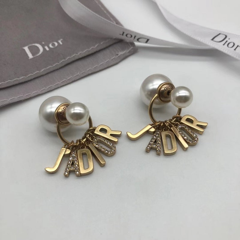 DE80 Fashion imitation pearl gold-plated earrings jewelry