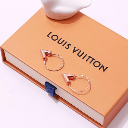 LVE11 Classic Ring Earrings for women 316L steel and gold plated top quality   Jewelry