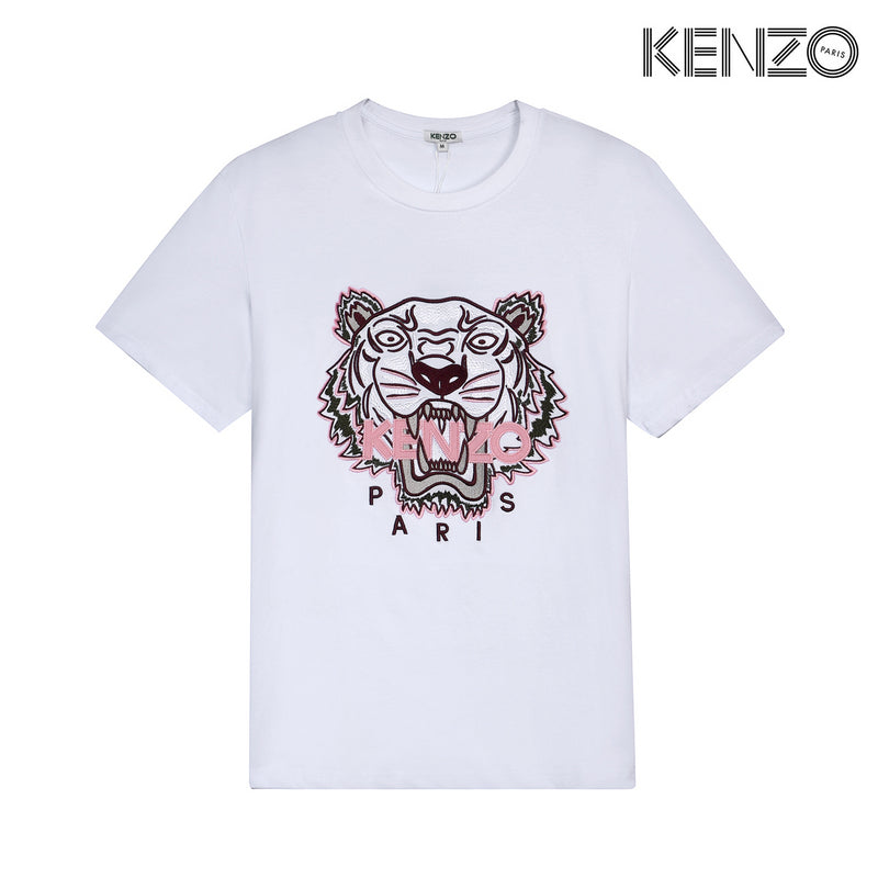 KEC26   Men's and women's fashion embroidered short-sleeved T-shirt