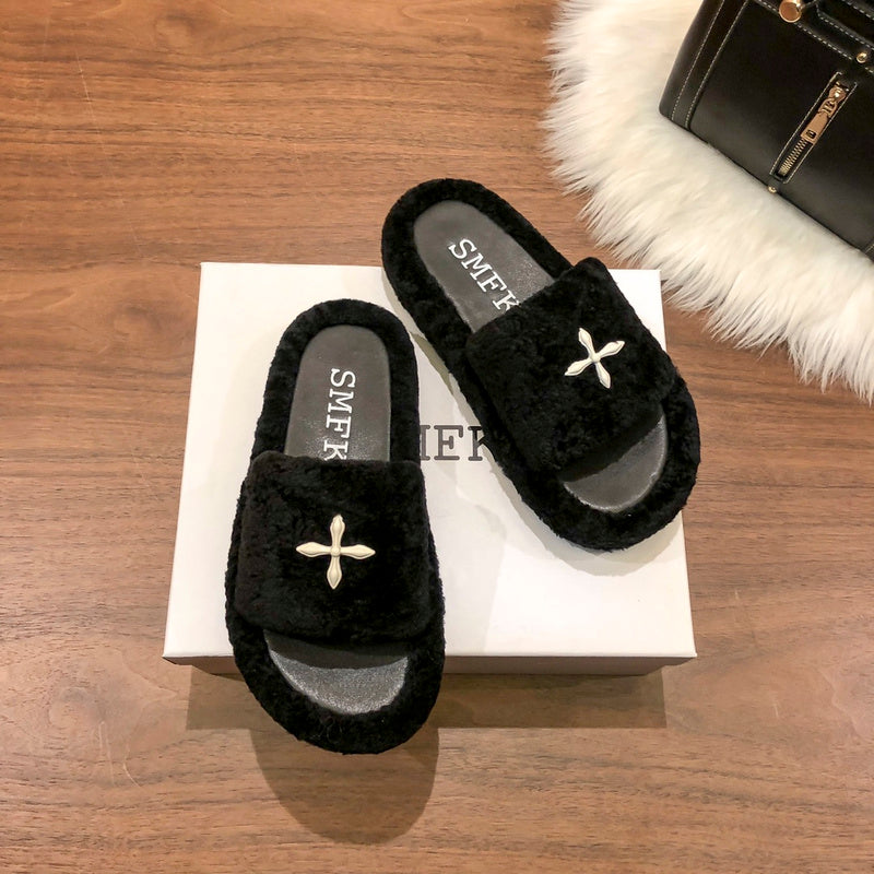 MSS2 Leather slippers Women shoes 35-40 With box