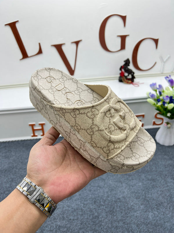 YGS01 Women Leather Slippers 35-41 Shoes with Box