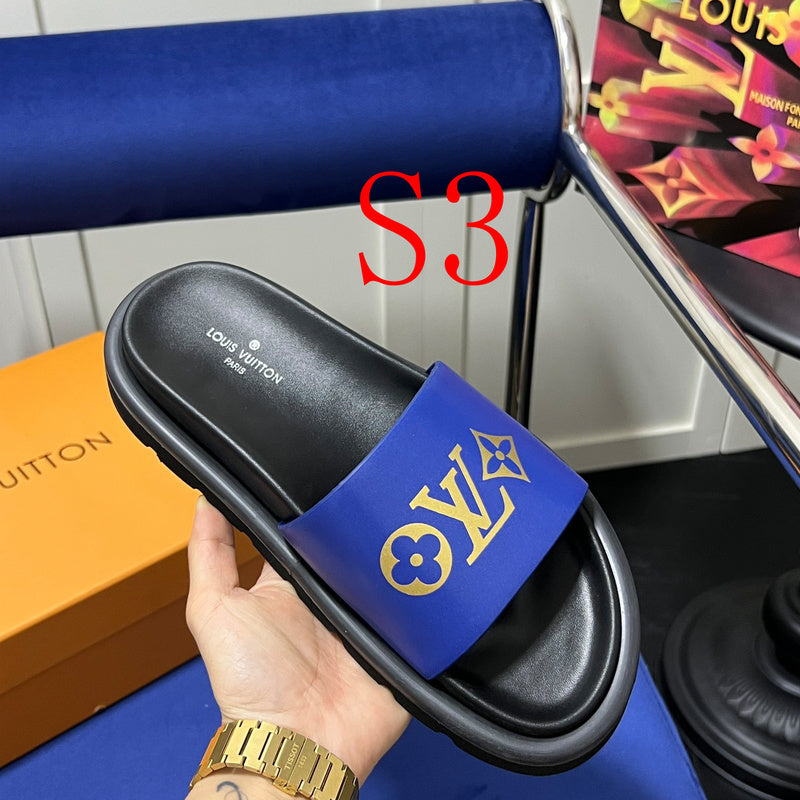 MJLS05 Man and Women slipper Leather Shoes 35-43 with box