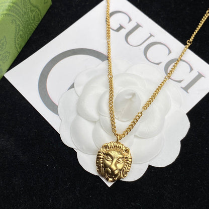 GUN5 Lion head high-grade generous necklace