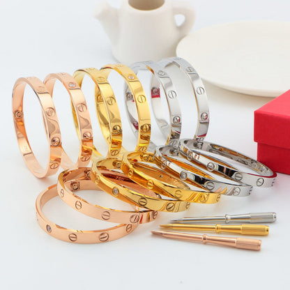 CAB15 brand bangle LOVE bracelet screw bracelet with screwdriver The most classic bangle 316L steel 18K gold plated  Jewelry