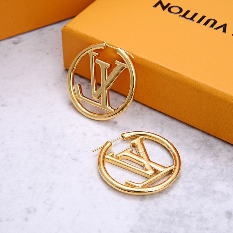 LVE25 fashion high quality brass stud gold plated quality 3cm / 4cm   Jewelry