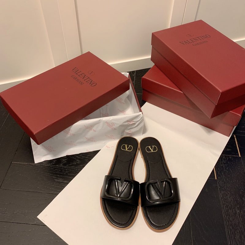 MVS19 Leather slippers Women shoes 35-40 With box