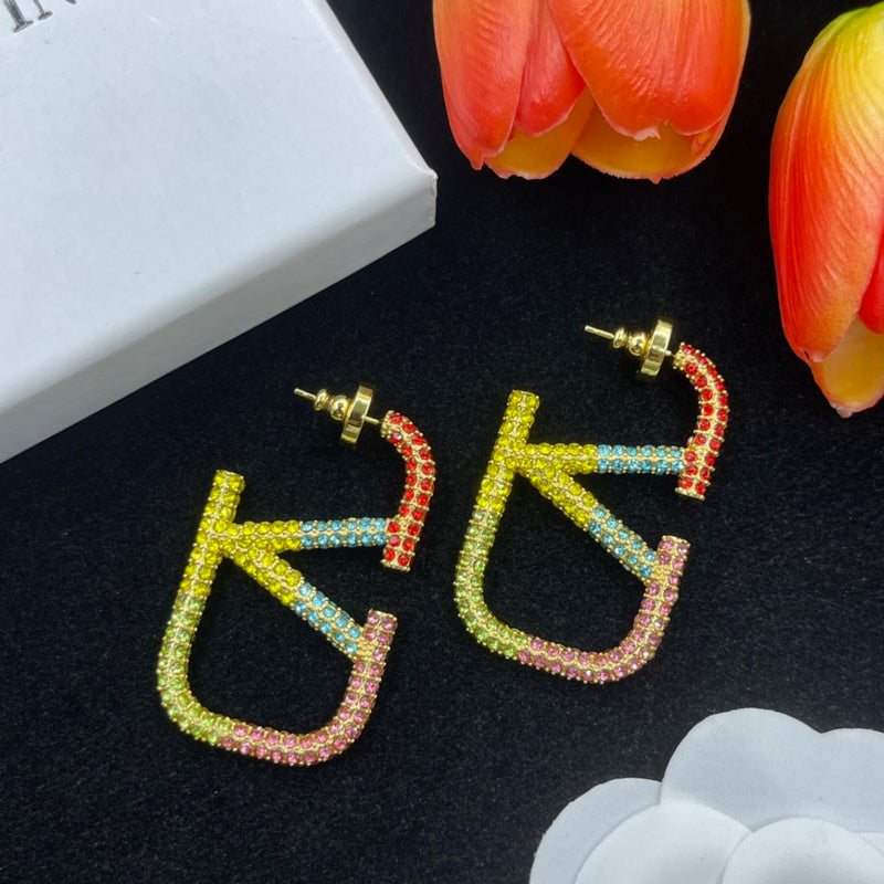 VLE7 New Women's Fashion Gold Plated Earrings Jewelry