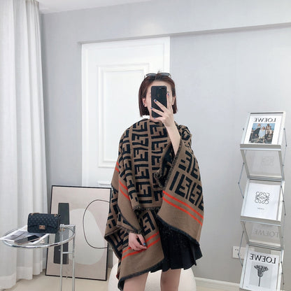 XFC13 Cashmere blend 140-140CM blanket Scarf