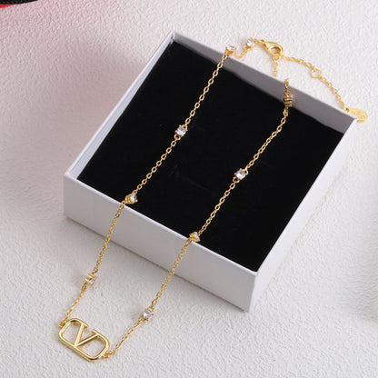 AN1  Necklace 316L steel plating gold Jewelry