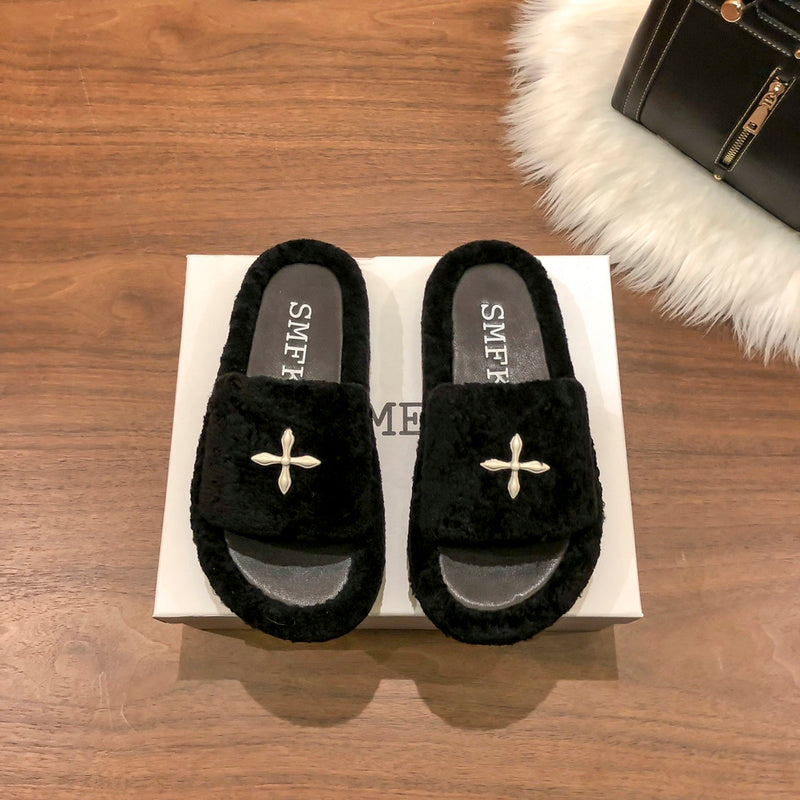 MSS2 Leather slippers Women shoes 35-40 With box