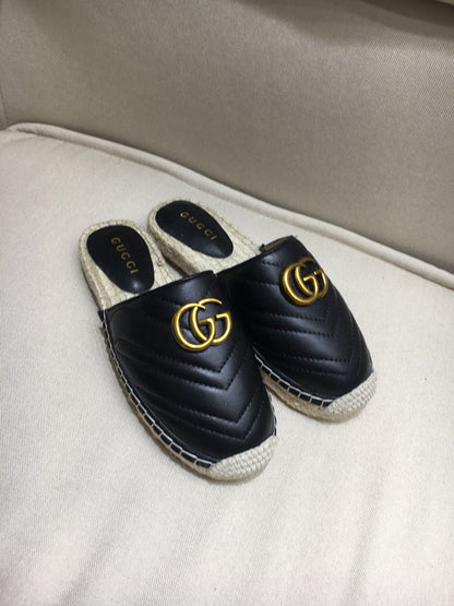 TGS1 Leather Fisherman slipper  shoes with packing