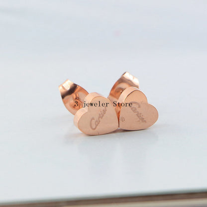 CAE6 High quality 316L steel Gold Plated earring studs for women jewelry