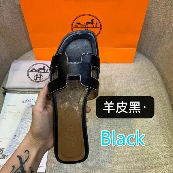 MHS5 36-40 no invoice H leather High quality slippers