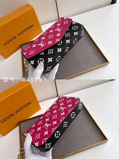 LLP45 Bag 21-12-3CM Wallet leather bag High Quality with box