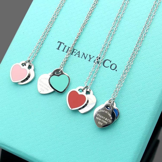 TN023  Women's heart-shaped stainless steel necklace jewelry